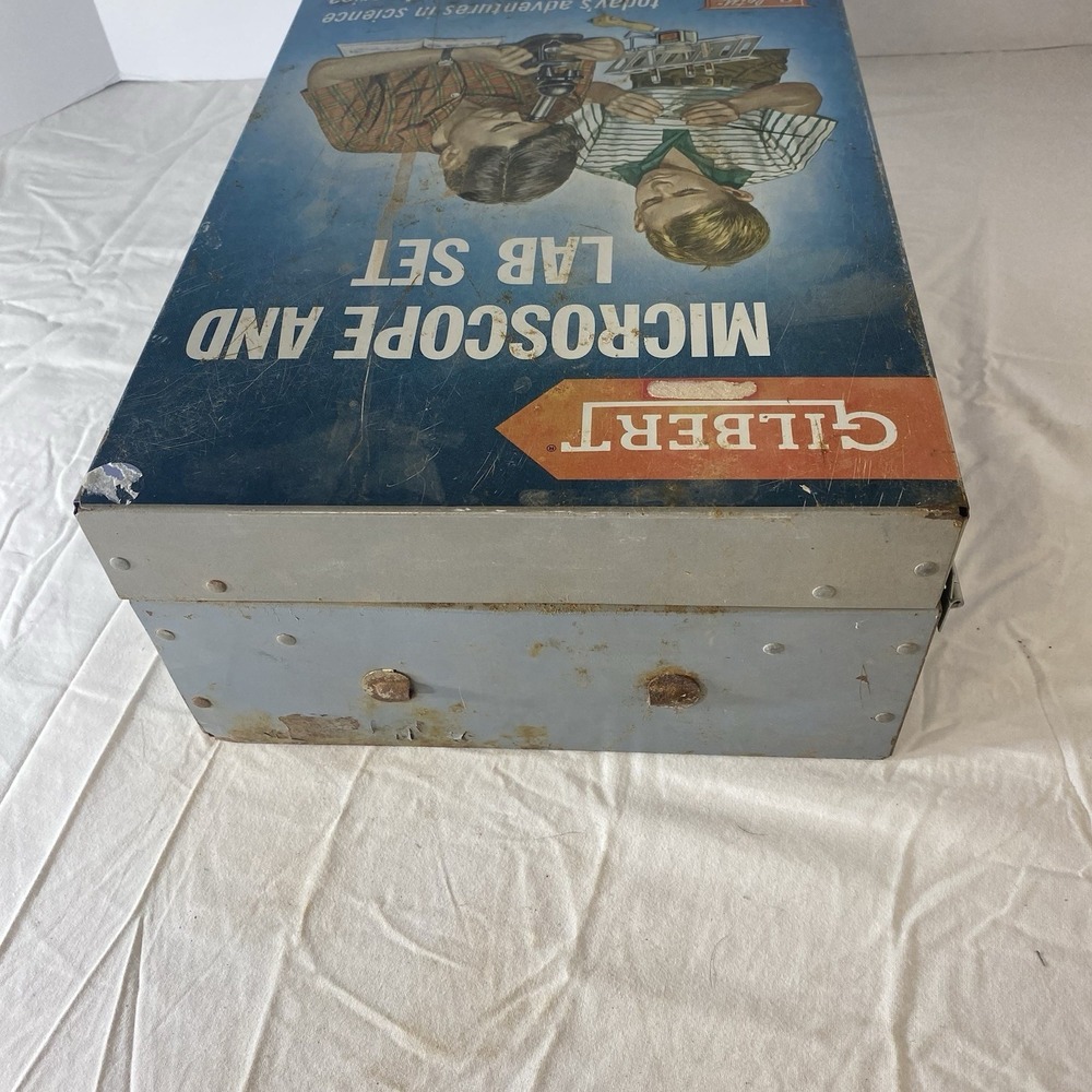 Vintage Gilbert Microscope & Lab Set No.13082 Binocular Viewer Incomplete - Picture 9 of 11